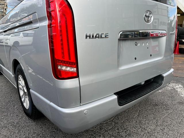 ハイエースバン ロングスーパーGL 4型 ディーゼル バッドフェイス 2インチローダウン 15インチアルミホイール Fスポイラー LEDライト&フォグ LEDテール シートカバー 前後センサー 純正ナビ Bカメラ ETC(47枚目)