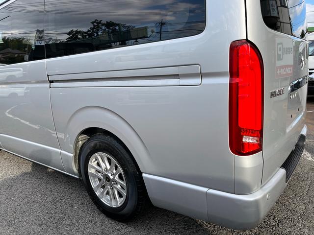 ハイエースバン ロングスーパーGL 4型 ディーゼル バッドフェイス 2インチローダウン 15インチアルミホイール Fスポイラー LEDライト&フォグ LEDテール シートカバー 前後センサー 純正ナビ Bカメラ ETC(51枚目)