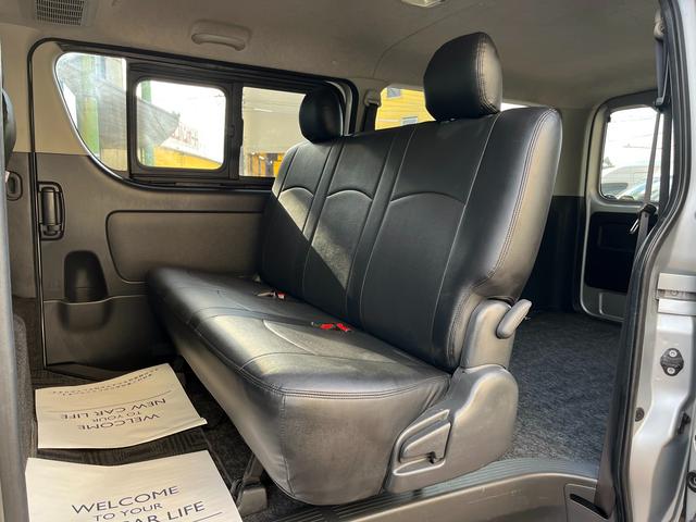 ハイエースバン ロングスーパーGL 4型 ディーゼル バッドフェイス 2インチローダウン 15インチアルミホイール Fスポイラー LEDライト&フォグ LEDテール シートカバー 前後センサー 純正ナビ Bカメラ ETC(63枚目)