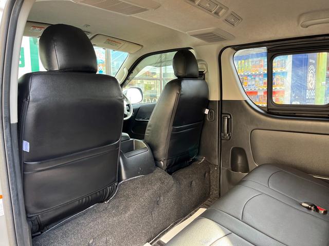 ハイエースバン ロングスーパーGL 4型 ディーゼル バッドフェイス 2インチローダウン 15インチアルミホイール Fスポイラー LEDライト&フォグ LEDテール シートカバー 前後センサー 純正ナビ Bカメラ ETC(68枚目)