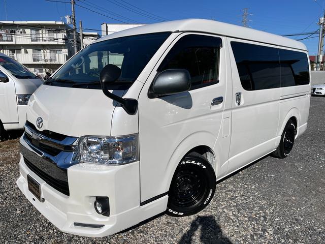 ハイエースワゴン ＧＬ　５型　ワンオーナー　社外ナビＴＶ　電動スライドドア　フローリング加工　ローダウン　４列目ベッドキット　モデリスタエアロ　シートカバー　リアフィルム　後席モニター　バックカメラ　ＥＴＣ（25枚目）