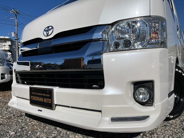 ハイエースワゴン ＧＬ　５型　ワンオーナー　社外ナビＴＶ　電動スライドドア　フローリング加工　ローダウン　４列目ベッドキット　モデリスタエアロ　シートカバー　リアフィルム　後席モニター　バックカメラ　ＥＴＣ（37枚目）