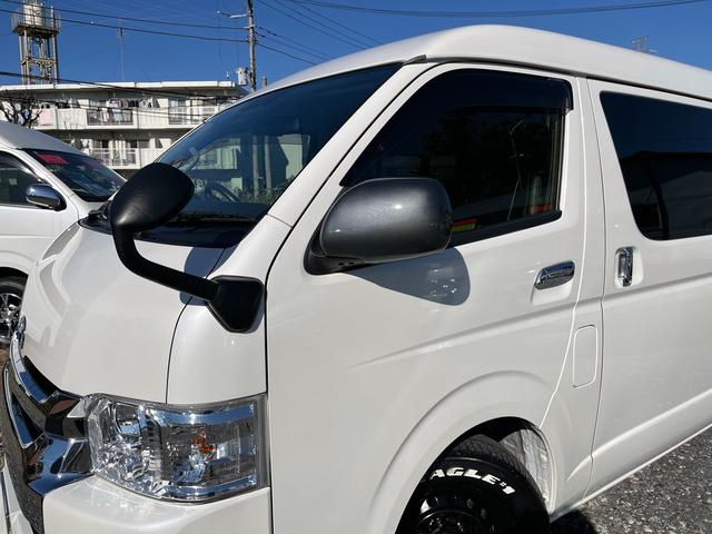 ハイエースワゴン ＧＬ　５型　ワンオーナー　社外ナビＴＶ　電動スライドドア　フローリング加工　ローダウン　４列目ベッドキット　モデリスタエアロ　シートカバー　リアフィルム　後席モニター　バックカメラ　ＥＴＣ（42枚目）