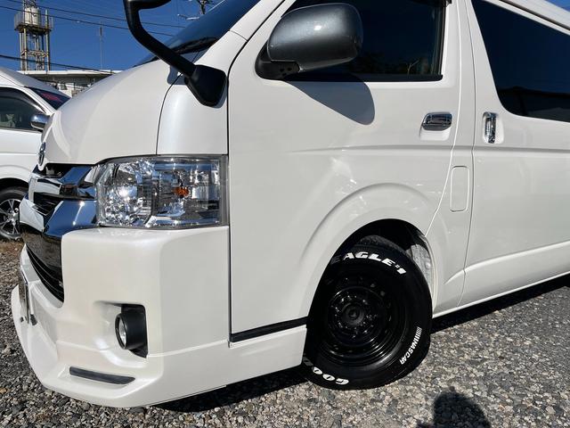 ハイエースワゴン ＧＬ　５型　ワンオーナー　社外ナビＴＶ　電動スライドドア　フローリング加工　ローダウン　４列目ベッドキット　モデリスタエアロ　シートカバー　リアフィルム　後席モニター　バックカメラ　ＥＴＣ（43枚目）