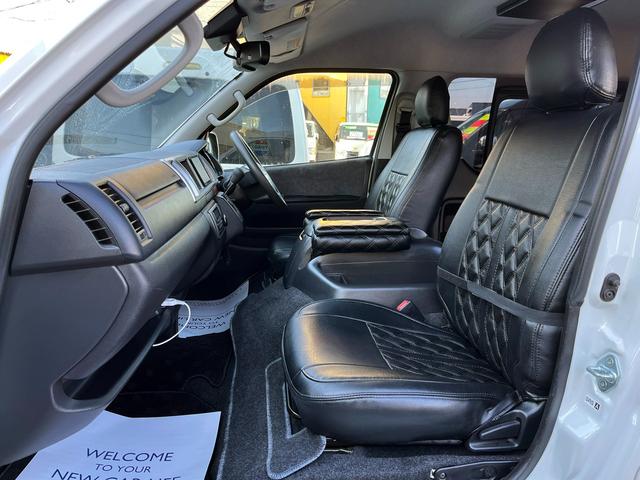 ハイエースワゴン ＧＬ　５型　ワンオーナー　社外ナビＴＶ　電動スライドドア　フローリング加工　ローダウン　４列目ベッドキット　モデリスタエアロ　シートカバー　リアフィルム　後席モニター　バックカメラ　ＥＴＣ（73枚目）