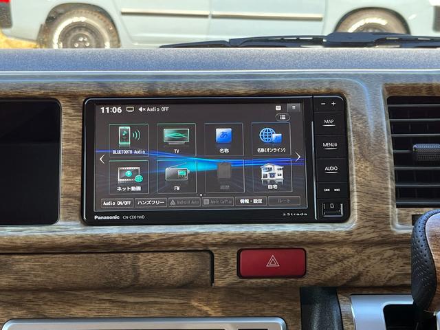 ハイエースワゴン ＧＬ　５型　１０人乗り　社外ナビ　バックカメラ　ＥＴＣ　トヨタセーフティセンス　１６インチアルミ　ウッド調インパネ　レザー調シートカバー　ダブル後席モニター　デジタルルームミラー式ドラレコ　スマートキー（18枚目）