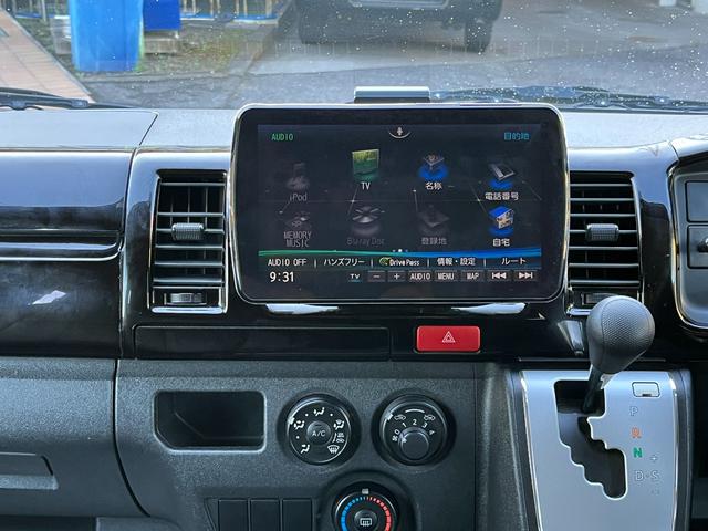 ハイエースバン ロングDX 4型 社外ナビ バックカメラ ETC ローダウン 新品16インチアルミホイール&タイヤ インナーブラックライト 電格ミラー スーパーGLセカンドシート シートカバー ドラレコ プライバシーガラス(11枚目)