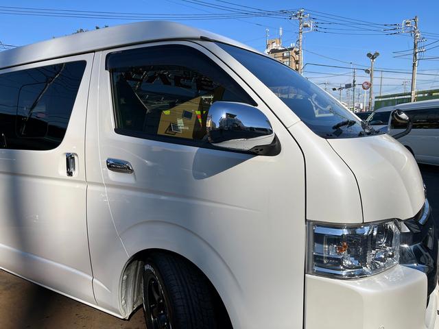 ハイエースバン ロングワイドスーパーGL 5型 2.8ディーゼル ワンオーナー 純正ナビ バックカメラ ETC2.0 ローダウン 16インチアルミ 新品PARADAタイヤ モデリスタエアロ LEDライト シートカバー 前後ソナー ドラレコ(43枚目)