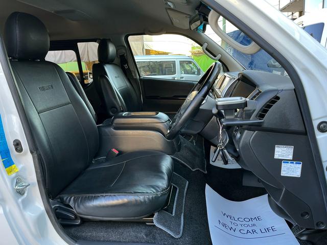 ハイエースバン ロングワイドスーパーGL 5型 2.8ディーゼル ワンオーナー 純正ナビ バックカメラ ETC2.0 ローダウン 16インチアルミ 新品PARADAタイヤ モデリスタエアロ LEDライト シートカバー 前後ソナー ドラレコ(55枚目)