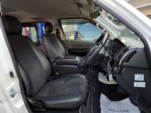 ハイエースバン スーパーGL ダークプライム 4型 3.0ディーゼルターボ 2インチローダウン 17インチアルミホイール フロントエアロ スライド窓 イージークローザー 木目調パネル 純正ナビフルセグTV バックカメラ ETC タイベル交換済み(50枚目)