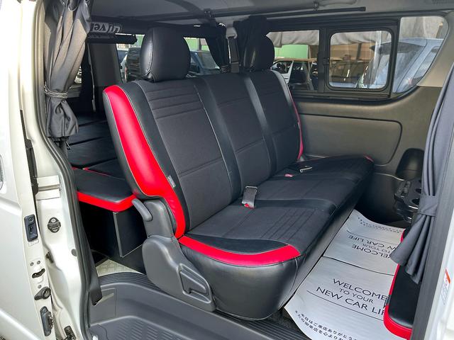 ハイエースバン スーパーＧＬ　ダークプライム　４型　１オーナー禁煙　３．０ディーゼル４ＷＤ　バッドフェイス　ＡＷ１５インチ　エアロ　ウインカーミラー　ベッドキット　ルームキャリア　セカンドテーブル　スライド窓　フィルム　ドラレコ　レーダー探知機（9枚目）