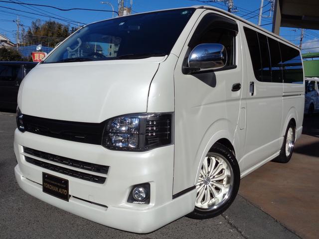 ロングスーパーGL 3型バットフェイスフルエアロ車内泊カスタム1オーナーナビTV後席TVBKインナーHID18AWローダウンベットキット黒革調&黒木目Wエアバック(13枚目)