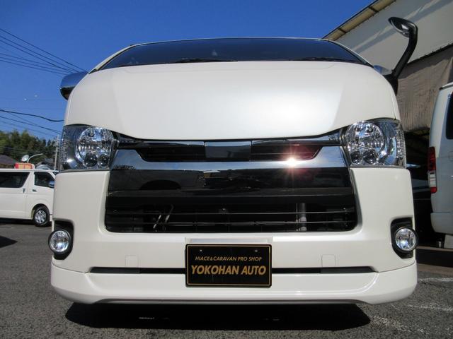 ハイエースバン スーパーGL ダークプライムII 5型 バッドフェイスローダウンカスタム 17インチアルミホイール LEDフォグ 社外リアバンパー 電動スライドドア ベッドキット シートカバー 社外ナビ Bカメラ ETC(32枚目)