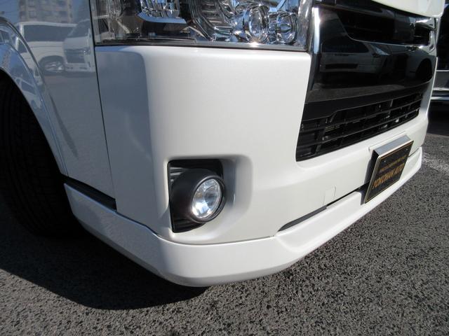 ハイエースバン スーパーGL ダークプライムII 5型 バッドフェイスローダウンカスタム 17インチアルミホイール LEDフォグ 社外リアバンパー 電動スライドドア ベッドキット シートカバー 社外ナビ Bカメラ ETC(38枚目)