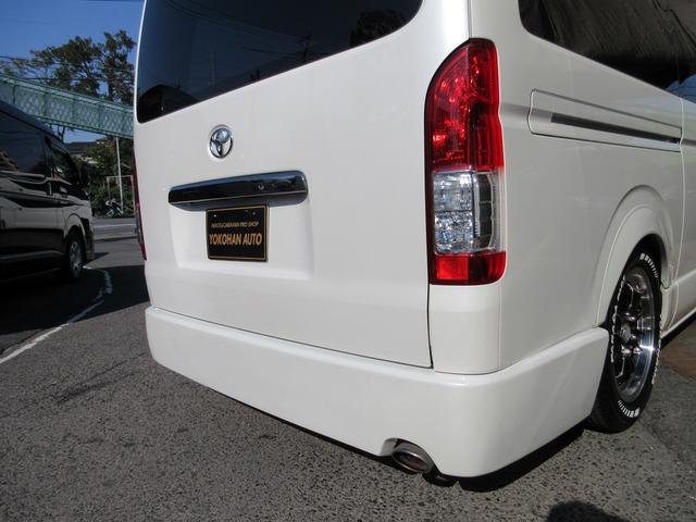 ハイエースバン スーパーGL ダークプライムII 5型 バッドフェイスローダウンカスタム 17インチアルミホイール LEDフォグ 社外リアバンパー 電動スライドドア ベッドキット シートカバー 社外ナビ Bカメラ ETC(46枚目)