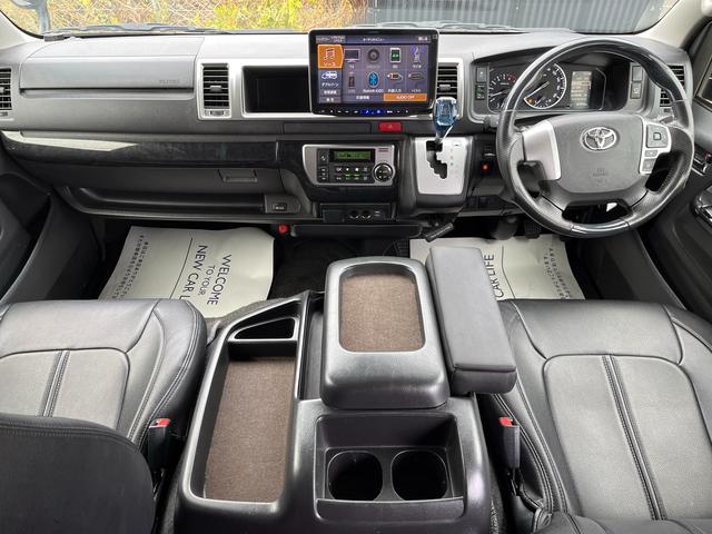 ハイエースワゴン ＧＬ　６型ファインテックツアラー　１０人乗り　１１インチナビ　フリップダウンモニター　電動スライドドア　モデリスタエアロ　１５インチアルミホイール　ＬＥＤフォグ　レザー調シートカバー　バックカメラ　ＥＴＣ（7枚目）