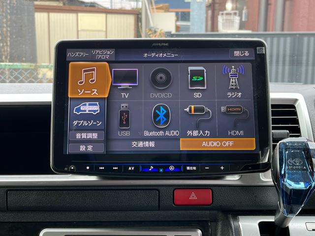 ハイエースワゴン ＧＬ　６型ファインテックツアラー　１０人乗り　１１インチナビ　フリップダウンモニター　電動スライドドア　モデリスタエアロ　１５インチアルミホイール　ＬＥＤフォグ　レザー調シートカバー　バックカメラ　ＥＴＣ（25枚目）