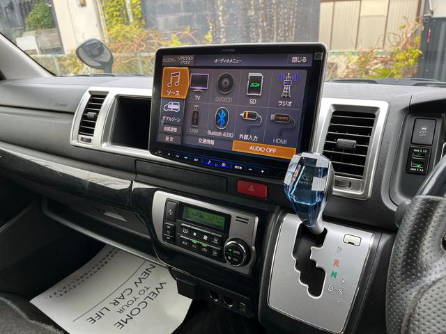 ハイエースワゴン ＧＬ　６型ファインテックツアラー　１０人乗り　１１インチナビ　フリップダウンモニター　電動スライドドア　モデリスタエアロ　１５インチアルミホイール　ＬＥＤフォグ　レザー調シートカバー　バックカメラ　ＥＴＣ（28枚目）