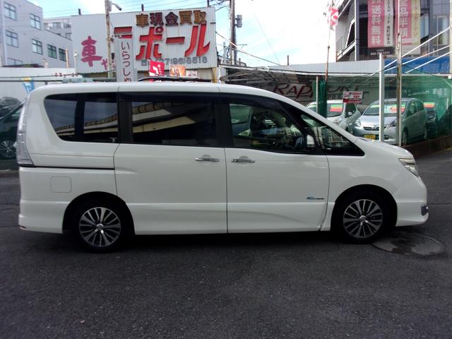 セレナ ＨＷＳ　Ｓ－ＨＹＢＲＩＤ　アンシャンテステップタイプ　ＡＤＳ　１オーナー　記録簿　禁煙車　ナビ　地デジ　ブルートゥース　アラウンドビューモニター　ＥＴＣ　スマートキー　両側パワースライド　クルーズコントロール　シートバックテーブル　左オートステップ　純正アルミ（46枚目）