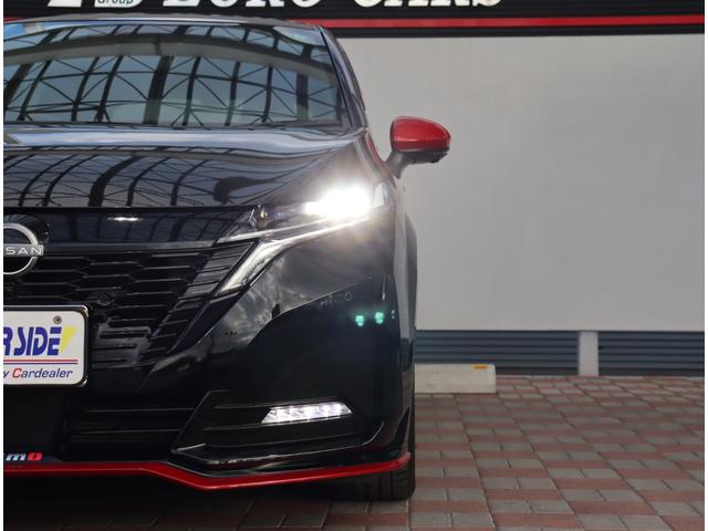 オーラ ニスモ　フルセグＴＶ・ブルートゥース接続可・ＥＴＣ２．０・コーナーセンサー　ハーフレザーシート・デジタルインナーミラー・ハンドルヒーター　　ステアリングリモコン・純正１７インチアルミホイール（61枚目）