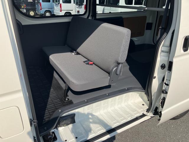 ハイエースバン ロングDX GLパッケージ 走行17キロ!未使用車!デジタルインナーミラー パノラミックビューモニター ダブルエアコン&リアヒーター 両側&バックドアイージークローザー付6速オートマフル装備(9枚目)