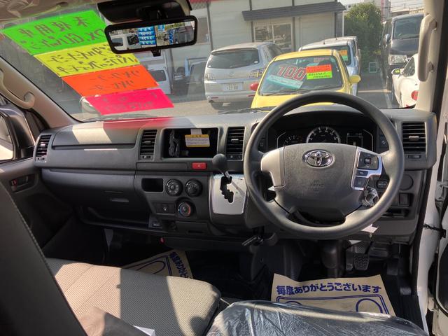 ハイエースバン ロングDX GLパッケージ 走行17キロ!未使用車!デジタルインナーミラー パノラミックビューモニター ダブルエアコン&リアヒーター 両側&バックドアイージークローザー付6速オートマフル装備(13枚目)