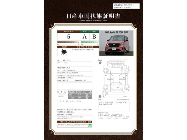 車両状態評価書