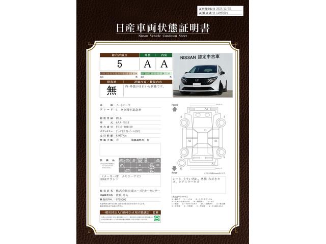 車両状態評価書