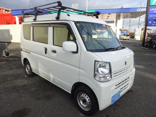 エブリイ ＰＣリミテッド　４ＡＴ　ナビ　キーレス　電動ミラー　パワーウィンドウ　コーナーセンサー　ＥＴＣ　禁煙車　オートライト　Ｂｌｕｅｔｏｏｔｈ　衝突軽減ブレーキ　横滑り防止装置　車線逸脱センサー　キャリア　ＰＶガラス（5枚目）