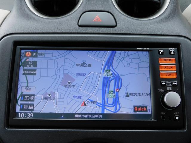 マーチ 12G 純正SDナビ フルセグTV バックカメラ プッシュスタート オートライト サイドカーテンエアバッグ(3枚目)