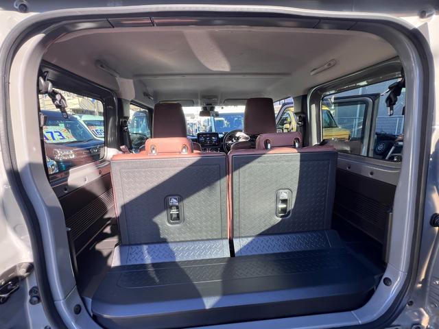 ジムニー ＸＣターボ　４ＷＤ　５速ＭＴ　・ＪＡＯＳリフトＵＰセット　鍛造アルミ　ケンウッド９型ナビ　Ｂカメラ　フルセグＴＶ　ＢＴ接続　ＥＴＣ　茶革調シートカバー　社外前後バンパー＆プレート＆マフラー＆テールランプ　ラノーズＥＣＵハイオク仕様（12枚目）
