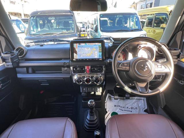 ジムニー ＸＣターボ　４ＷＤ　５速ＭＴ　・ＪＡＯＳリフトＵＰセット　鍛造アルミ　ケンウッド９型ナビ　Ｂカメラ　フルセグＴＶ　ＢＴ接続　ＥＴＣ　茶革調シートカバー　社外前後バンパー＆プレート＆マフラー＆テールランプ　ラノーズＥＣＵハイオク仕様（14枚目）