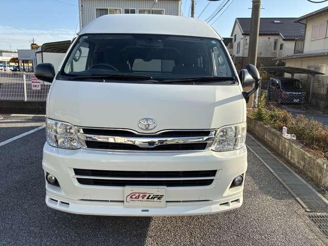 ハイエースバン SロングワイドDX GLパッケージ スーパーロング ハイルーフワイドボディ 4WD GLパッケージ 社外ナビTVバックモニター Wエアコン リアヒーター フロントスポイラー 17インチアルミ ETC(4枚目)