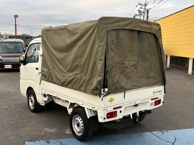 ハイゼットトラック スタンダード 1オーナー 禁煙車 幌付き エアコン パワーステアリング 社外ナビTV CD FM&AMラジオ ETC アクセサリー電源 運転席エアバッグ ABS ヘッドライトレベライザー 取扱説明書 保証書 記録簿(6枚目)