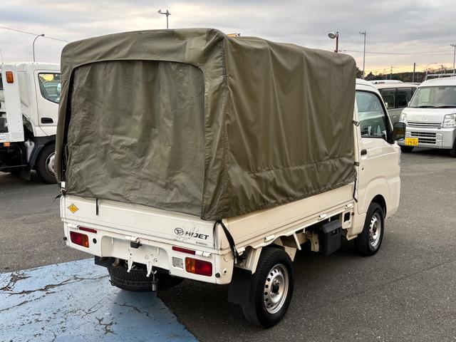 ハイゼットトラック スタンダード 1オーナー 禁煙車 幌付き エアコン パワーステアリング 社外ナビTV CD FM&AMラジオ ETC アクセサリー電源 運転席エアバッグ ABS ヘッドライトレベライザー 取扱説明書 保証書 記録簿(8枚目)