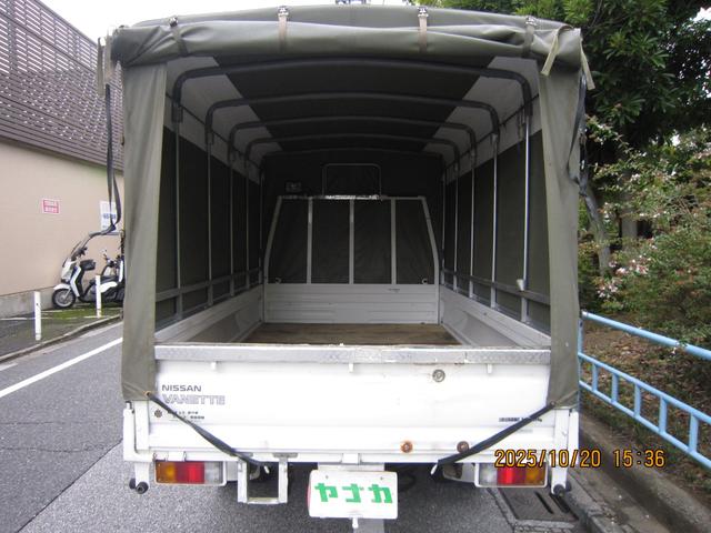 バネットトラック ロングスーパーローDX オートマ 1トン Wタイヤ 幌付き 荷台スチール 板張り加工(7枚目)