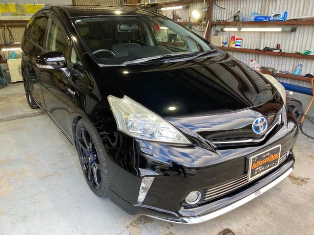 プリウスアルファ Ｓツーリングセレクション　ＬＥＤヘッドライト　純正エアロ　ＴＥＩＮ車高調　社外アルミ　純正ナビＴＶ　バックカメラ　ＥＴＣ（2枚目）