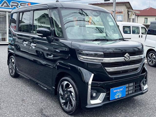 スペーシアカスタム ハイブリッドＸＳターボ　届出済未使用車／全方位モニター付き９インチスズキｃｏｎｎｅｃｔナビ／スズキセーフティーサポート／クルーズコントロール／ＬＥＤヘッドライト／ＬＥＤルームライト／後席オットマン（5枚目）