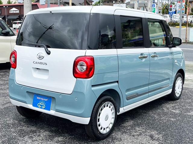 ムーヴキャンバス ストライプスGターボ 届出済未使用車/純正7インチナビ付/全方位カメラ/フルセグTV/LEDライト/スマートアシスト/ホットカップホルダー/ウェルカムオープンドア/運転席・助手席シートヒーター(5枚目)