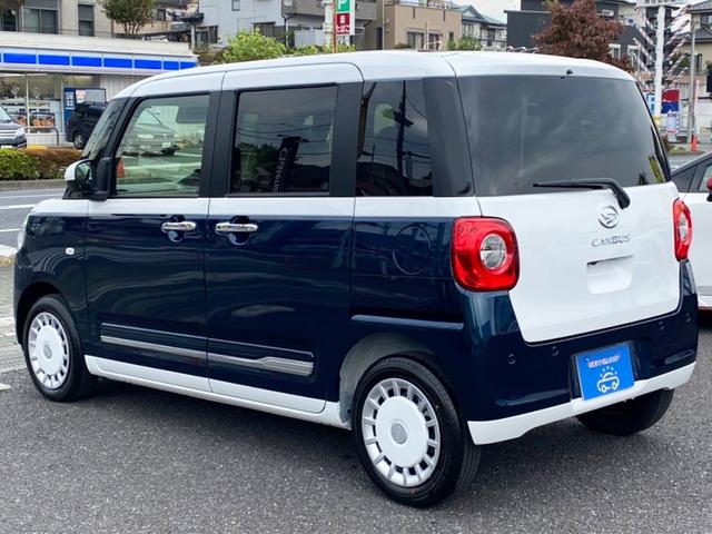 ムーヴキャンバス ストライプスＧターボ　届出済未使用車／純正７インチナビ付／全方位カメラ／フルセグＴＶ／ＬＥＤライト／スマートアシスト／ホットカップホルダー／ウェルカムオープンドア／運転席・助手席シートヒーター（7枚目）