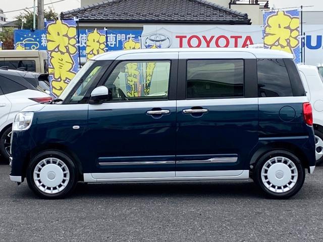 ムーヴキャンバス ストライプスＧターボ　届出済未使用車／純正７インチナビ付／全方位カメラ／フルセグＴＶ／ＬＥＤライト／スマートアシスト／ホットカップホルダー／ウェルカムオープンドア／運転席・助手席シートヒーター（40枚目）