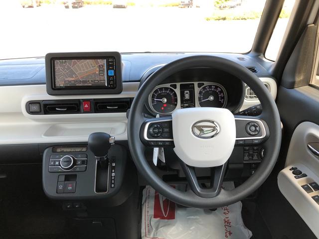 ムーヴキャンバス ストライプスＧターボ　届出済未使用車／純正７インチナビ付／全方位カメラ／フルセグＴＶ／ＬＥＤライト／スマートアシスト／ホットカップホルダー／ウェルカムオープンドア／運転席・助手席シートヒーター（12枚目）