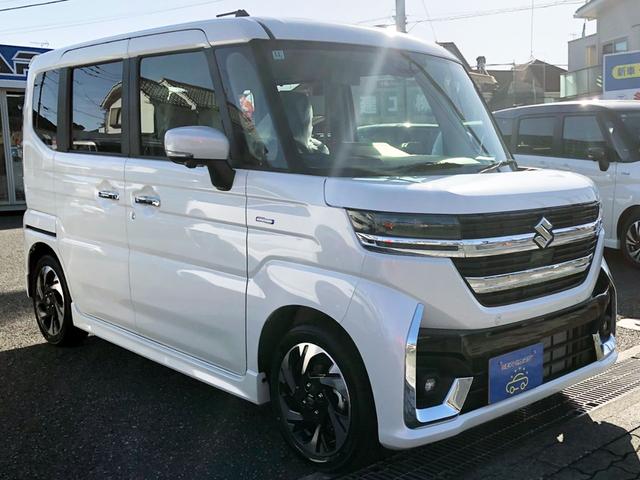 スペーシアカスタム ハイブリッドXSターボ 届出済未使用車/9インチ全方位カメラ付スズキconnectナビ/スズキセーフティーサポート/クルーズコントロール/LEDヘッドライト/LEDルームライト/後席オットマン/運転席・助手席シートヒーター(6枚目)