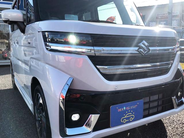 スペーシアカスタム ハイブリッドXSターボ 届出済未使用車/9インチ全方位カメラ付スズキconnectナビ/スズキセーフティーサポート/クルーズコントロール/LEDヘッドライト/LEDルームライト/後席オットマン/運転席・助手席シートヒーター(9枚目)