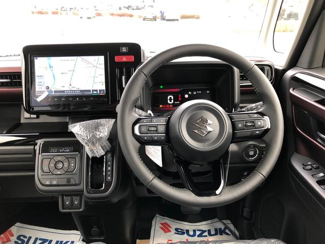 スペーシアカスタム ハイブリッドXSターボ 届出済未使用車/9インチ全方位カメラ付スズキconnectナビ/スズキセーフティーサポート/クルーズコントロール/LEDヘッドライト/LEDルームライト/後席オットマン/運転席・助手席シートヒーター(13枚目)
