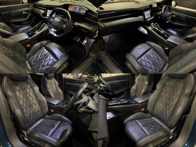 508 GT ブルーHDi 1オーナー パノラマサンルーフ ブラックレザーシート ACC ナイトビジョン Pアシスト 純正ナビ地デジ 全方位カメラ LEDライト アップルカープレイ ワイヤレス充電 電動リアゲート 6か月保証付き(39枚目)