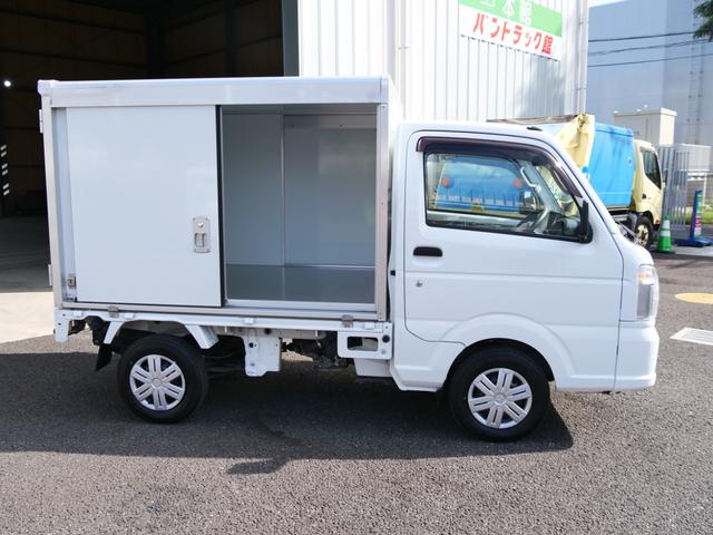 キャリイトラック スズキ 軽貨物車保冷車パネル箱軽トラック 両側スライドドア保冷バン リア観音扉 リア観音扉解除可能９０ ストッパー付 ディスプレイオーディオｂｌｕｅｔｏｏｔｈハンズフリー電話 バックカメラ付 軽オートマの中古車詳細 中古車検索ならkurutown