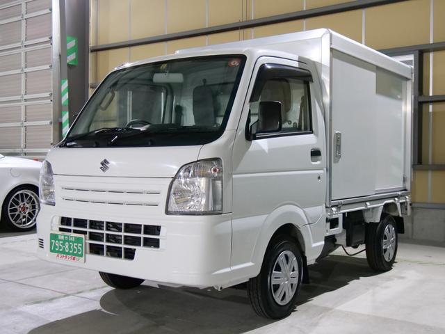 キャリイトラック スズキ 軽貨物車保冷車パネル箱軽トラック 両側スライドドア保冷バン リア観音扉 リア観音扉解除可能９０ ストッパー付 ディスプレイオーディオｂｌｕｅｔｏｏｔｈハンズフリー電話 バックカメラ付 軽オートマの中古車詳細 中古車検索ならkurutown