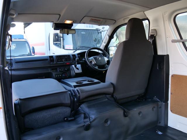 ハイエースバン ロングＤＸ　４ドア　荷室長さ３００ｃｍ助手席前倒し長さ３８５ｃｍ荷室床ビニール床フック６カ所あり　３人乗　禁煙者東京都内ワンオーナー車　全記録簿有すべてトヨタディーラー点検整備　ＴＳＳプリクラ車線逸脱警報（24枚目）