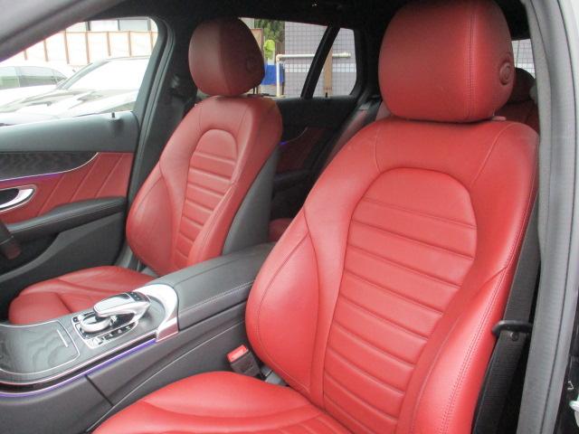 Ｃクラスステーションワゴン Ｃ２２０ｄ　ワゴンアバンギャルド　ＡＭＧライン　ディーゼルターボ　レザーエクスクルーシブパッケージ　赤革シート　Ｂｕｒｍｅｓｔｅｒ　レーダーセーフ　ワイドナビＴＶ　バックモニター　シートヒーター　純正ナビ　地デジ　パワーシート　　パワーバックドア（13枚目）